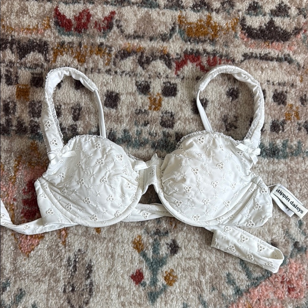 Dippin' Daisy's White Bikini Underwire Floral Design